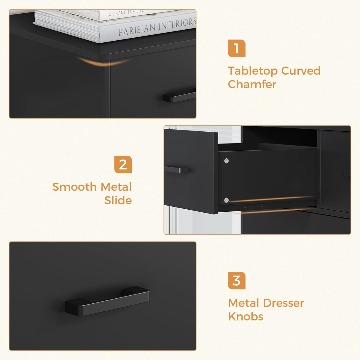 Hasuit Tall Dresser for Bedroom, Black Large Chest of Drawers, 55.6'' High Dressers with 7 Drawers, Modern Wooden Vertical Storage Clothes Closet Organizer Hasuit