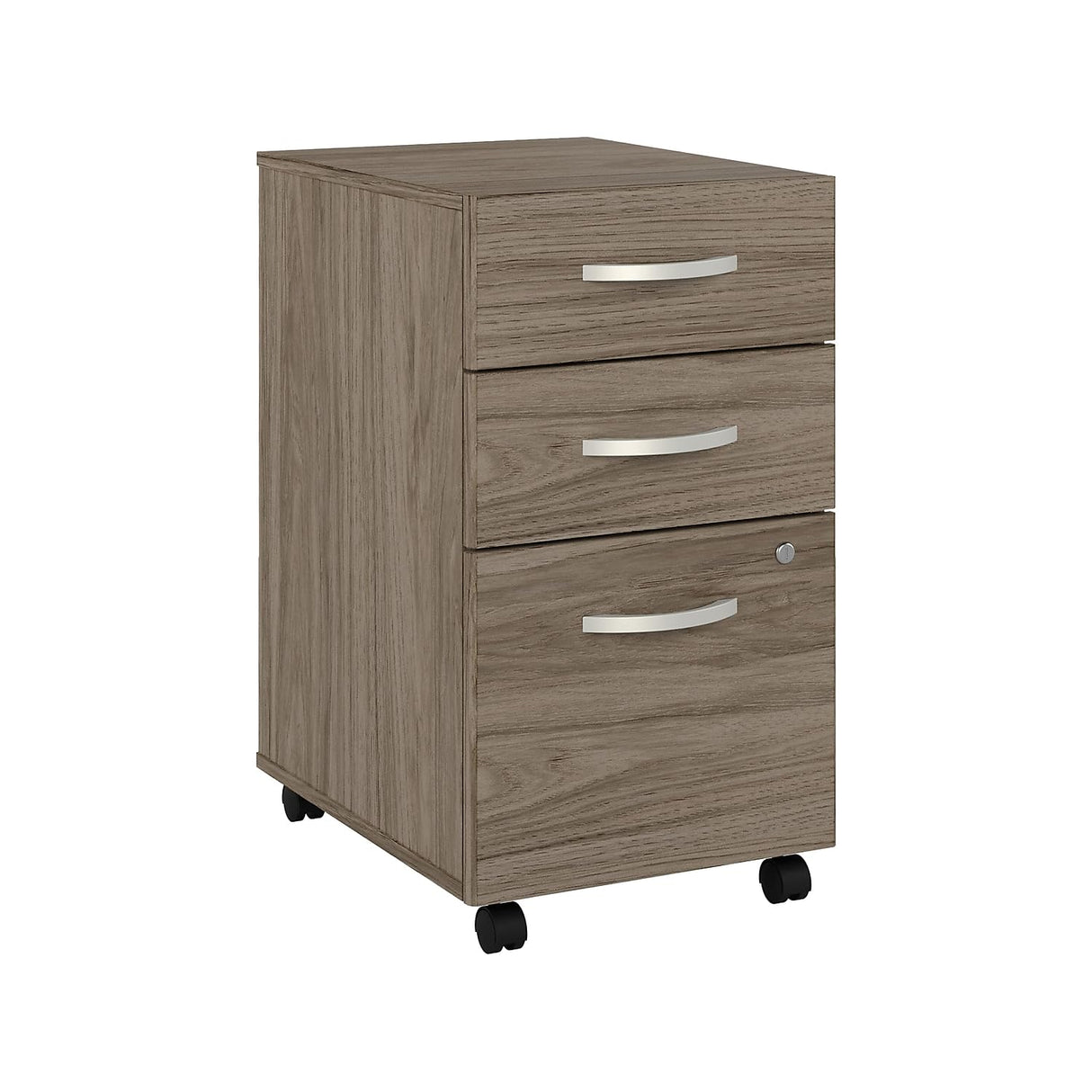 Bush Business Furniture HYF216MHSU-Z Hybrid 3-Drawer Mobile File Cabinet, Letter/Legal, Modern Hickory, 20-Inch Bush Business Furniture