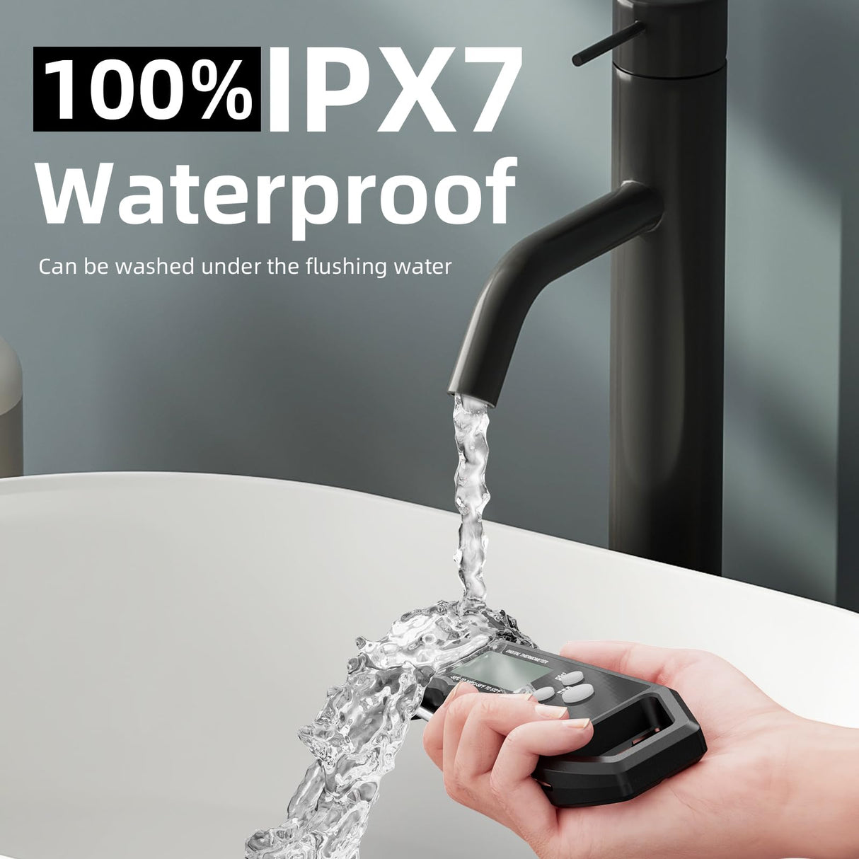 Meat Thermometer, Waterproof Food Thermometer with Backlight & Calibration for Kitchen, Outdoor Grilling and BBQ SHOBES