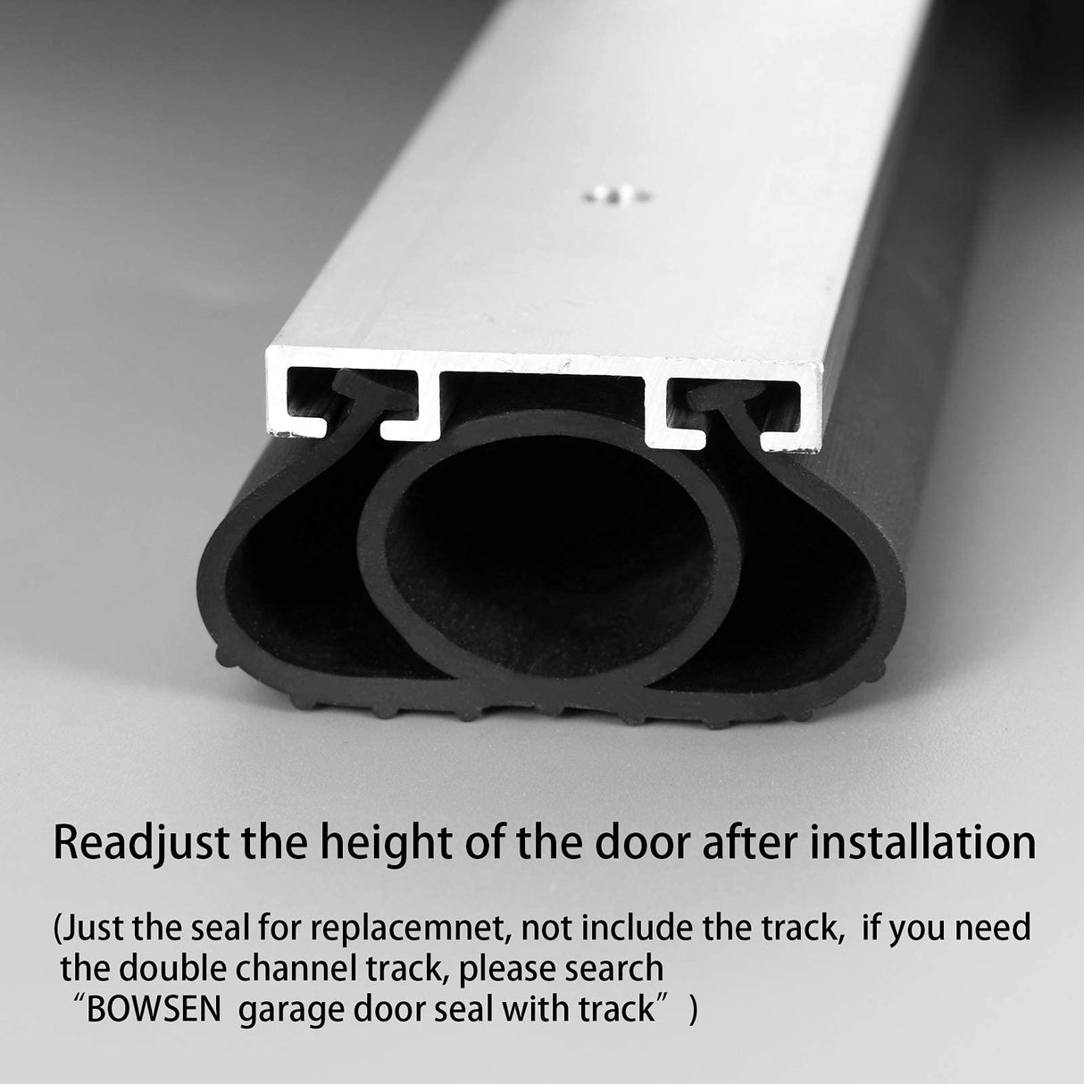 BOWSEN Garage Door Bottom Seals Weatherproof Weatherstrip Threshold Buffering Sealing EPDM Rubber Weather Resistance Gasket Black 5/16 Inch T-End, 16FT Long BOWSEN