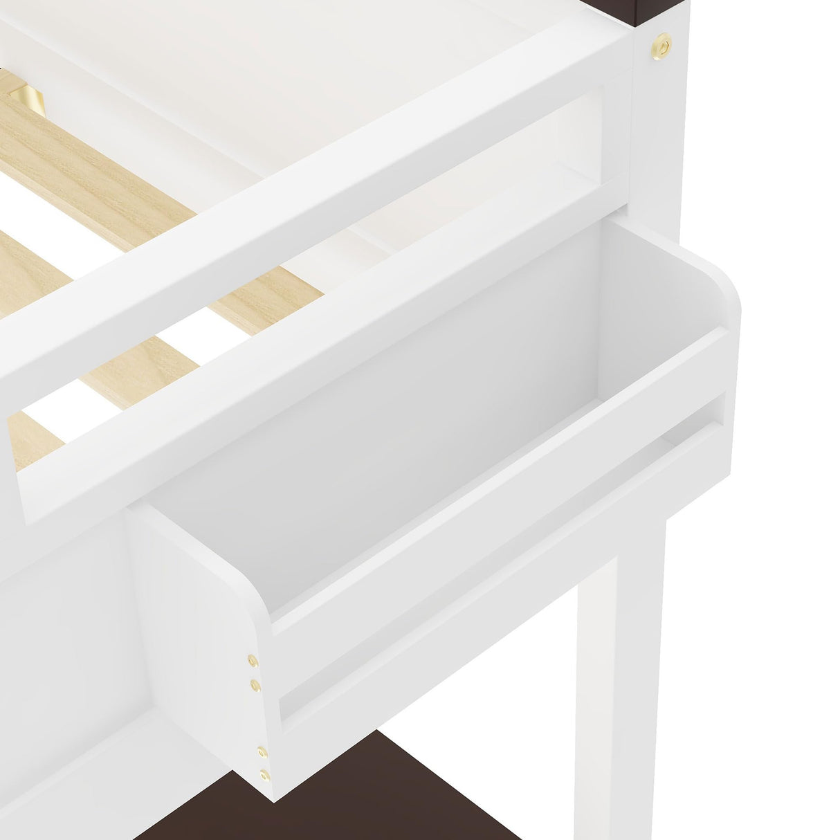 Bellemave Queen Loft Bed with Desk, Queen Size Loft Beds with Storage Shelves for Kids Adults Boys Girls Teens, White Bellemave