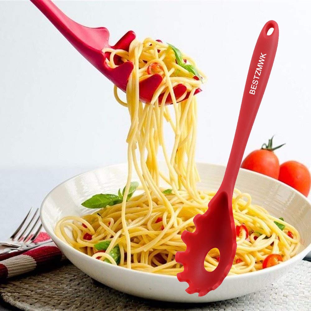 Kitchen Utensil Set - 11 Cooking Utensils - Colorful Silicone Kitchen Utensils - Nonstick Cookware with Spatula Set - Colored Best Kitchen Tools Kitchen Gadgets(Multi) BESTZMWK