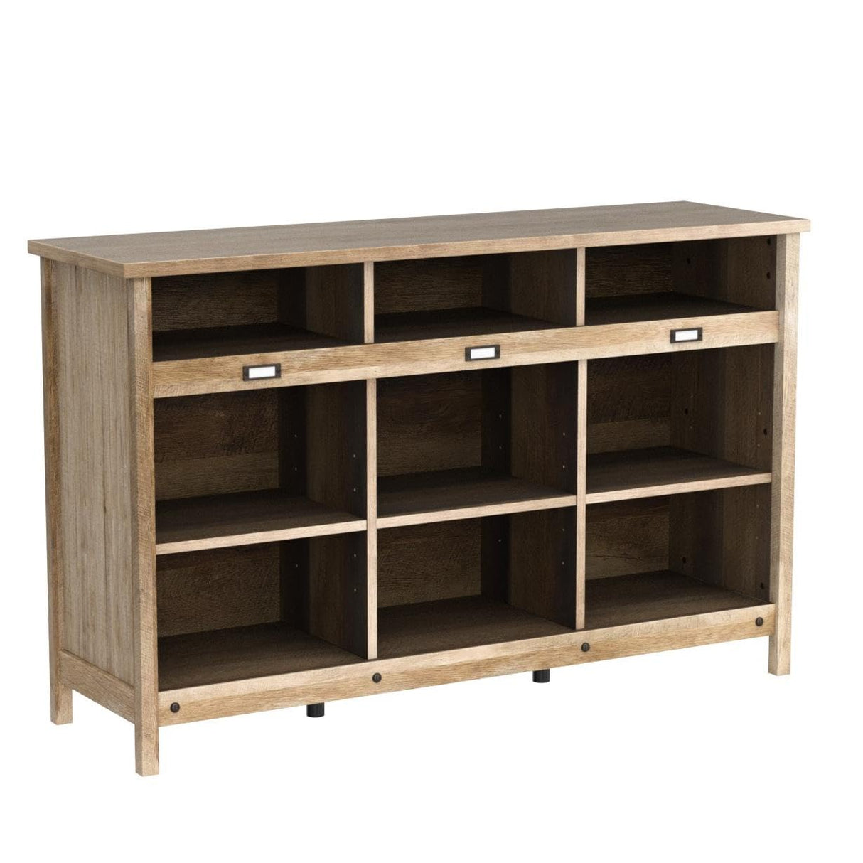 Sauder Adept Storage Credenza/Pantry Cabinet, L: 58.19" x W: 17.17" x H: 36.26", Craftsman Oak finish Sauder