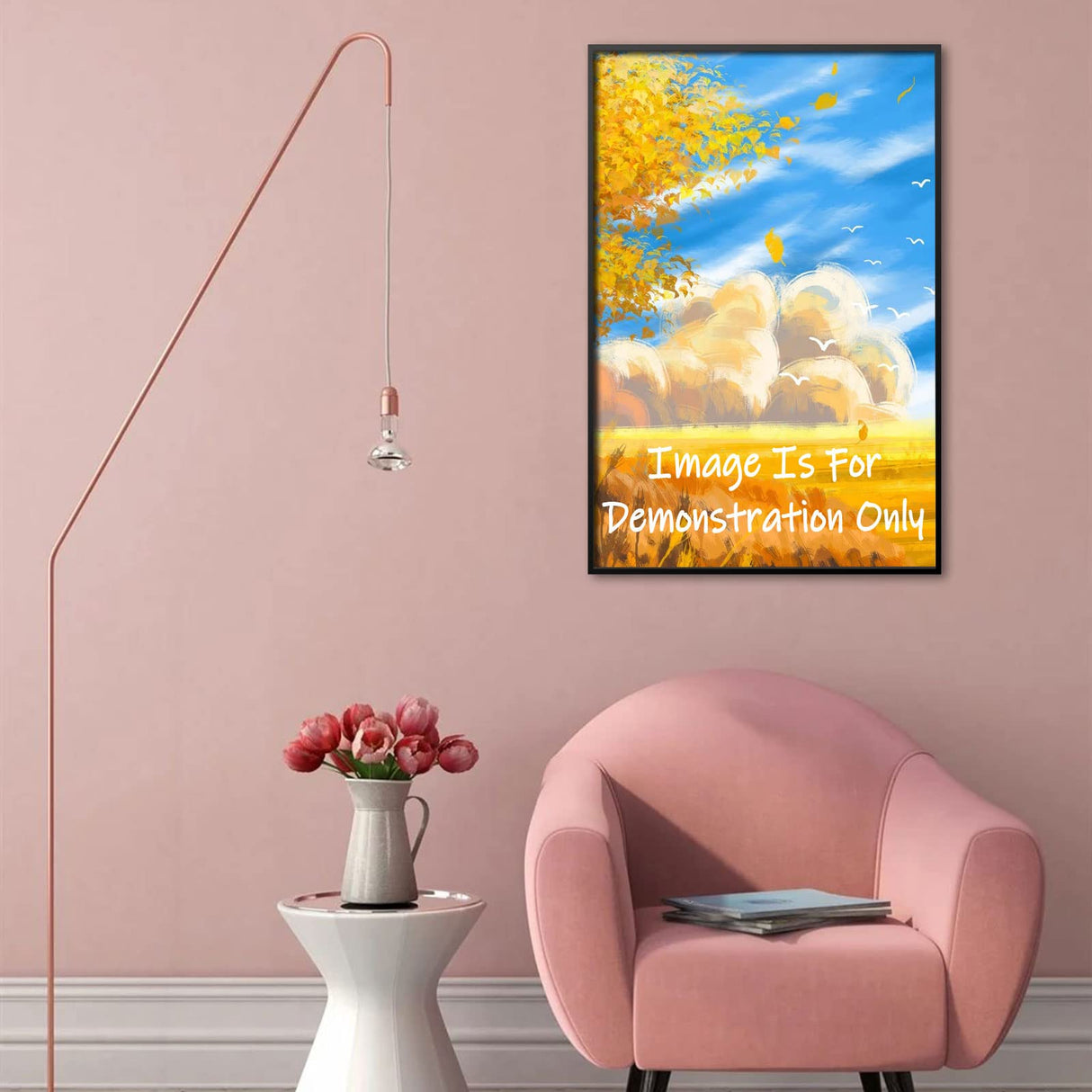 Yorkshire Terriers Diamond Painting Kits Purple Gerbera DIY All Crystal Craft Diamond Painting Kit for Beginners & Relaxation, for Home Decor Pet Store Decor 30X45cm generic