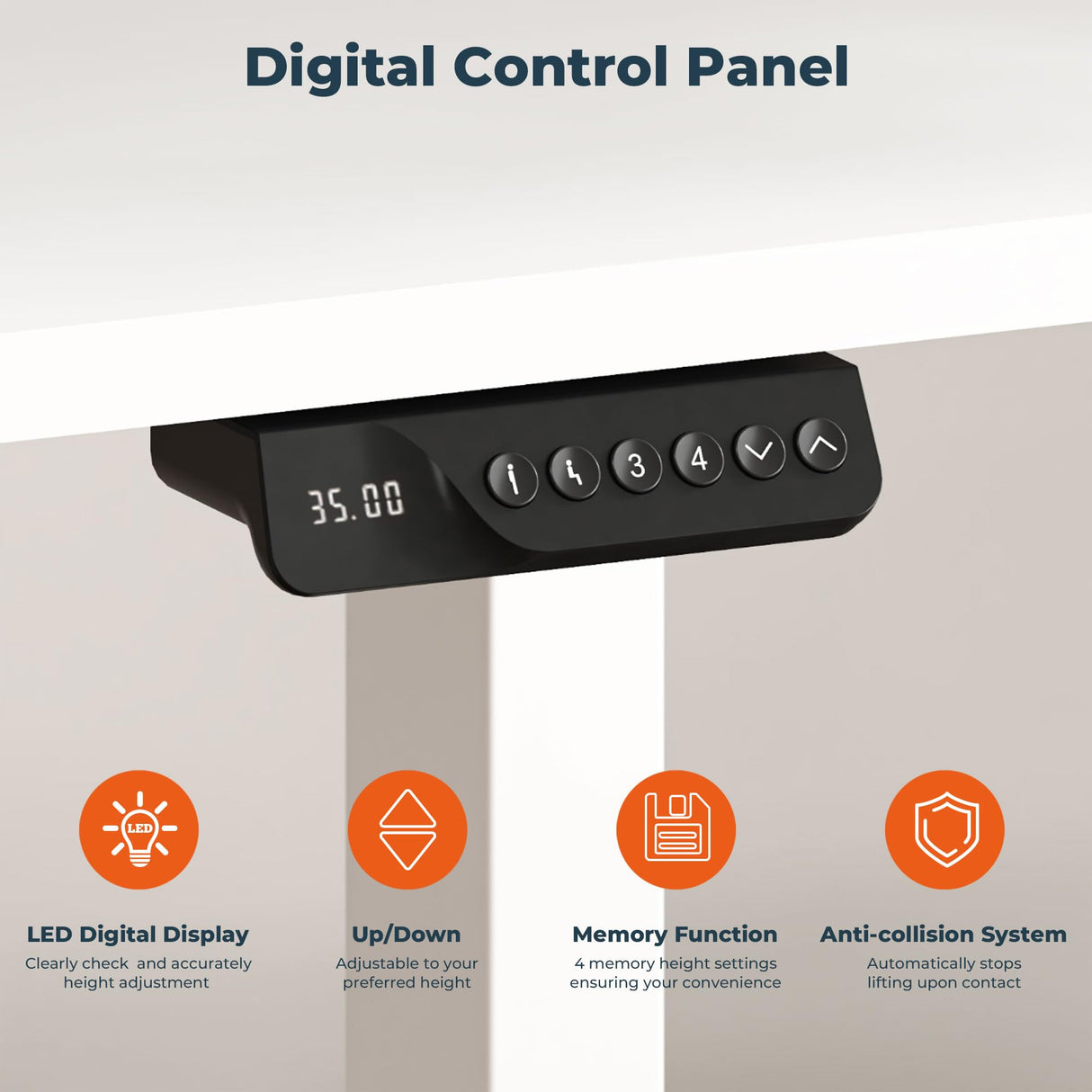 FitStand Dual Motor Standing Desk, Large Stand Up Desk, 79x31 Inches Electric Sit Stand Desk, 4 Memory Preset Adjustable Height Desk Home Office Desks(White) FitStand