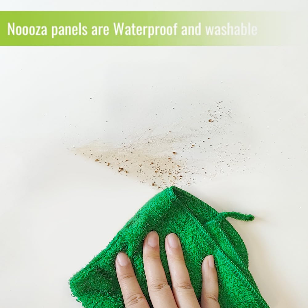 Noooza 2ft x 4ft Drop Ceiling Tiles,Smooth White PVC Ceiling Panel 24 x 48in. Waterproof, Washable and Fire-Rated - Reusable - High-Grade PVC to Prevent Breakage-Package of 10 Tiles Noooza