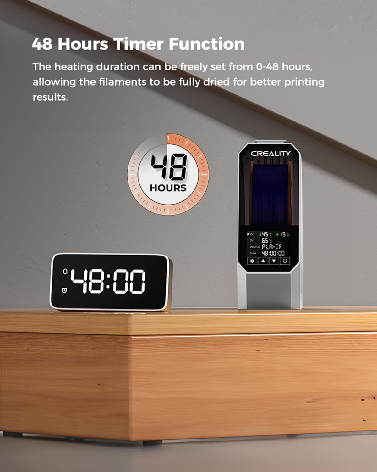 Creality Official Space Pi Filament Dryer, 360° Hot-Air Heating 3D Printer Filament Dryer Box with Fan, Upgraded Filament Dehydrator Storage Box for 1.75/2.85mm PLA PETG ABS Nylon PA TPU Creality