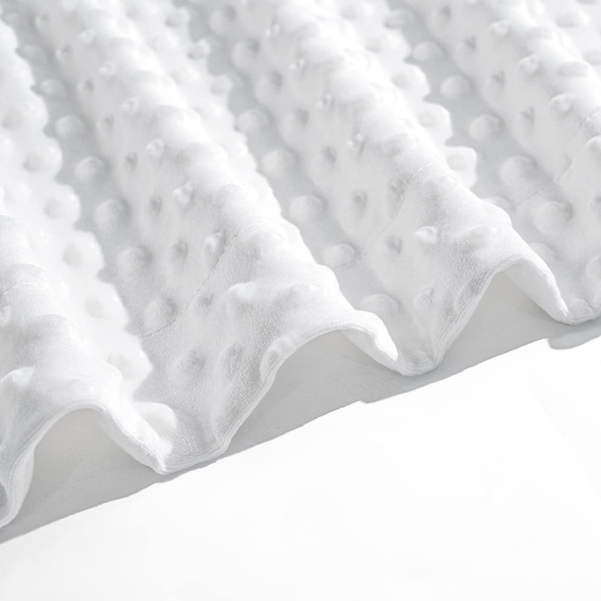 david's kids Minky Baby Blanket for Boys Girls Neutral, Soft Lightweight Micro Fleece Blanket with Double Layer, Dotted Backing, Breathable Receiving Blanket for Newborns, 30x40 Inches, White david's kids