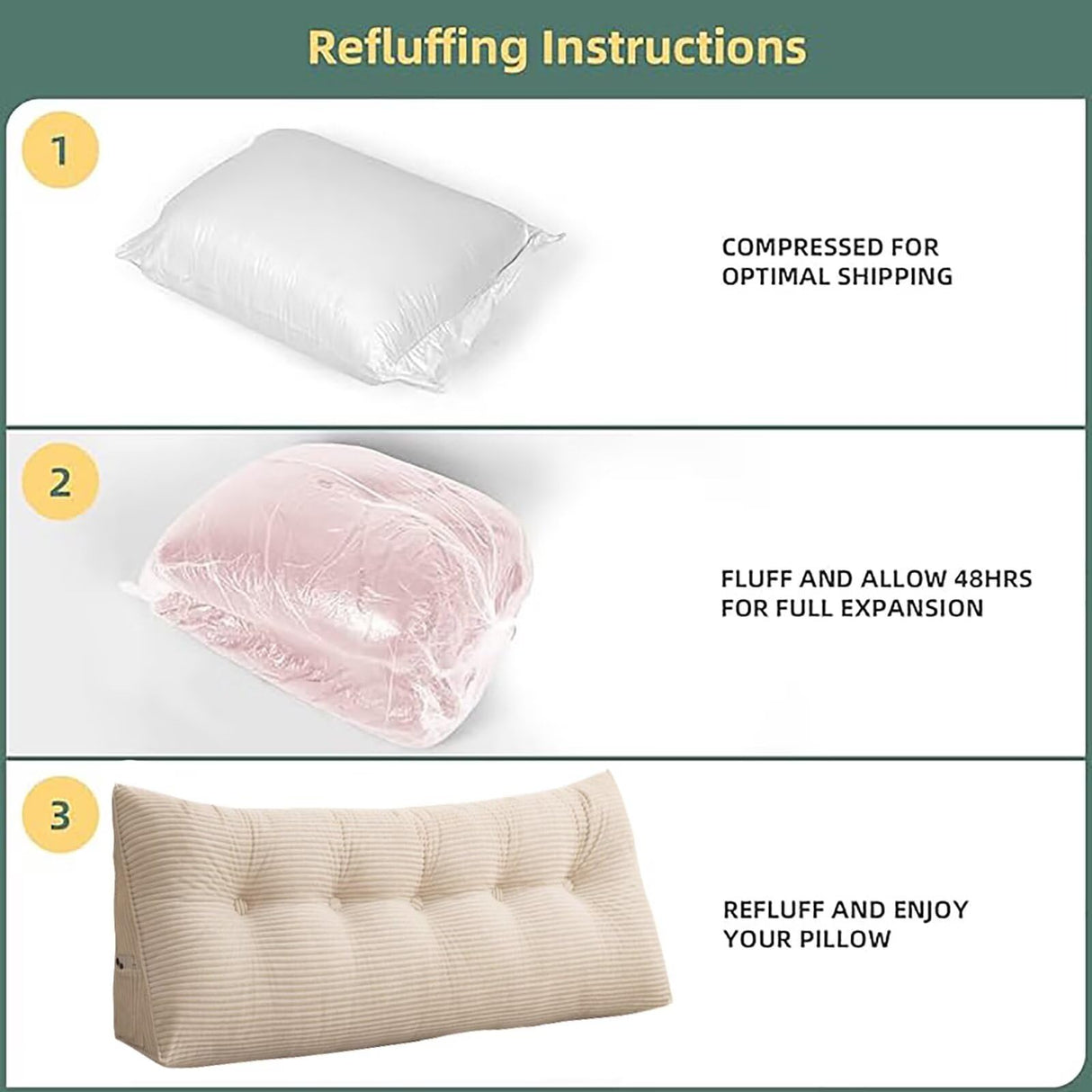 TESICA Corduroy Wedge Pillow Triangular Headboard Wedge Backrest Positioning Support Bed Rest Reading Pillows Headboard Wedge Pillows Bolster for Day Bed Bunk Bed, Navy Blue TESICA