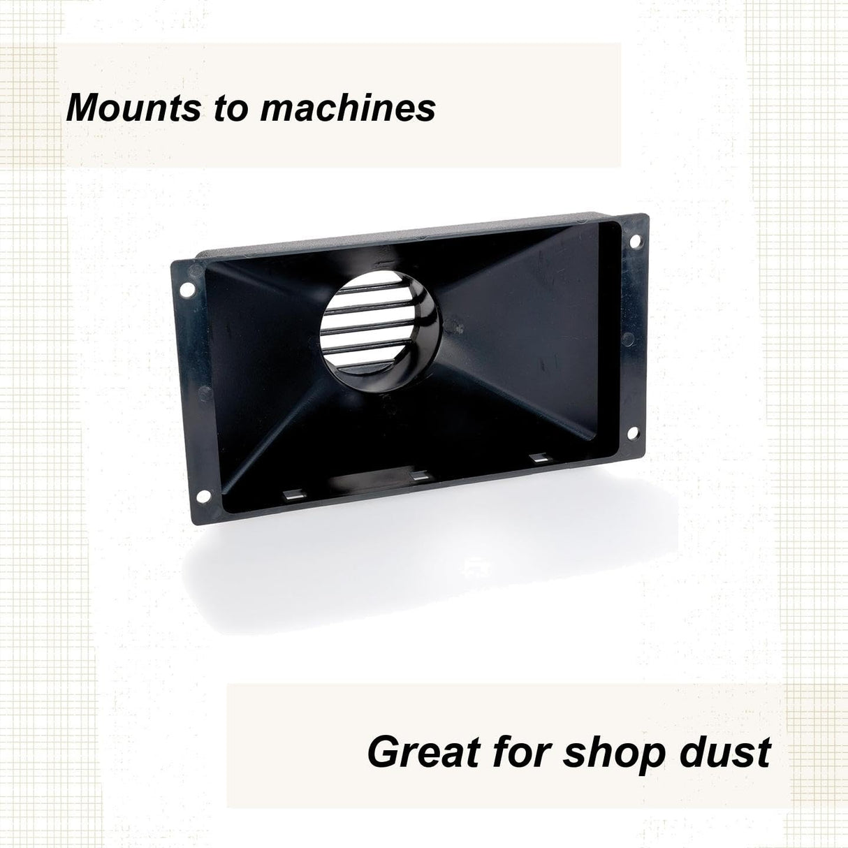 Woodriver Dust Connection Large Flanged Dust Collection Hood With 4" Port WOODRIVER