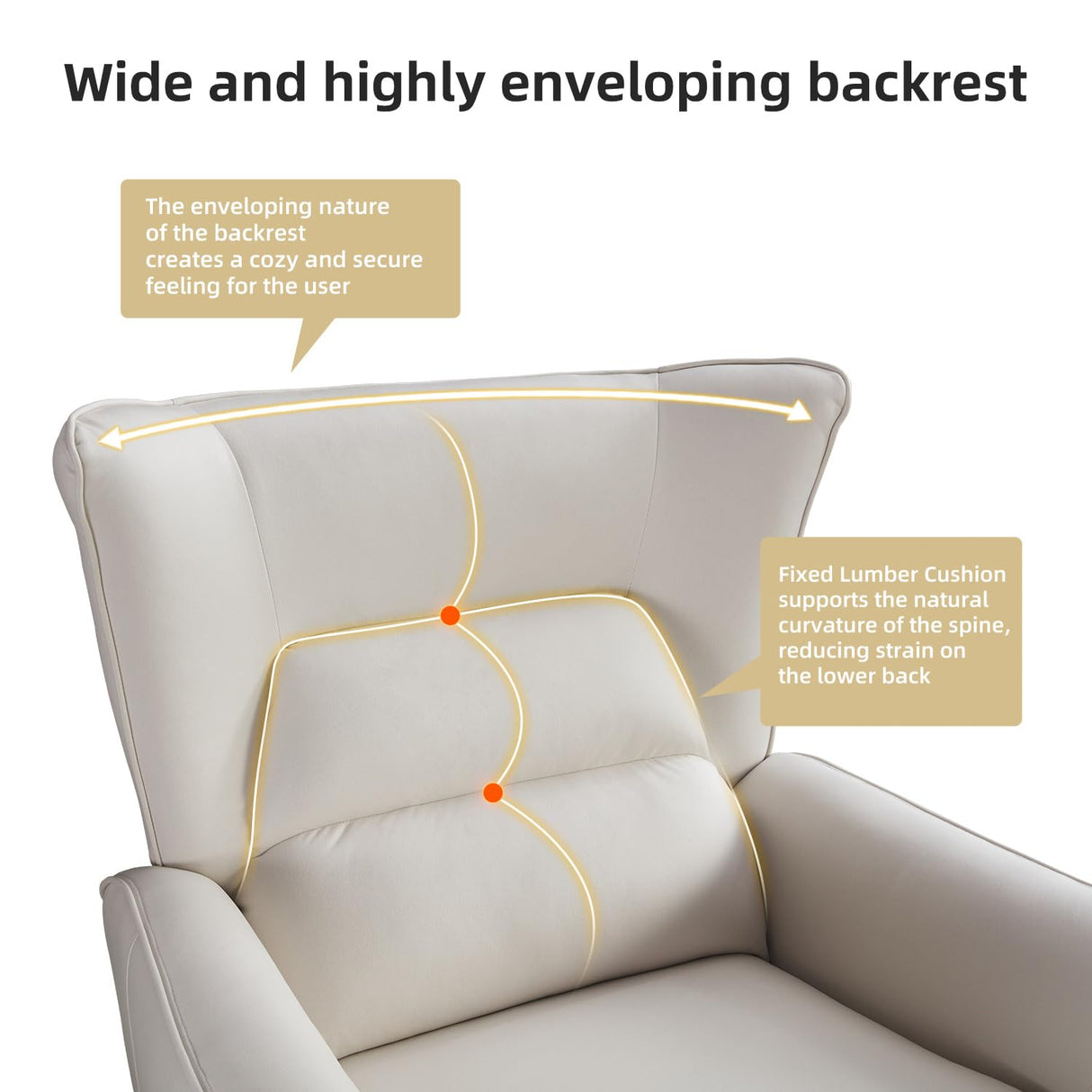 INZOY Power Swivel Rocker Recliner Glider, Oversize Electric Swivel Rocker Recliners with Highly Enveloping Backrest, Nursery Rocking Recliner Chair Leathaire Reclining Sofa for Living Room, White INZOY