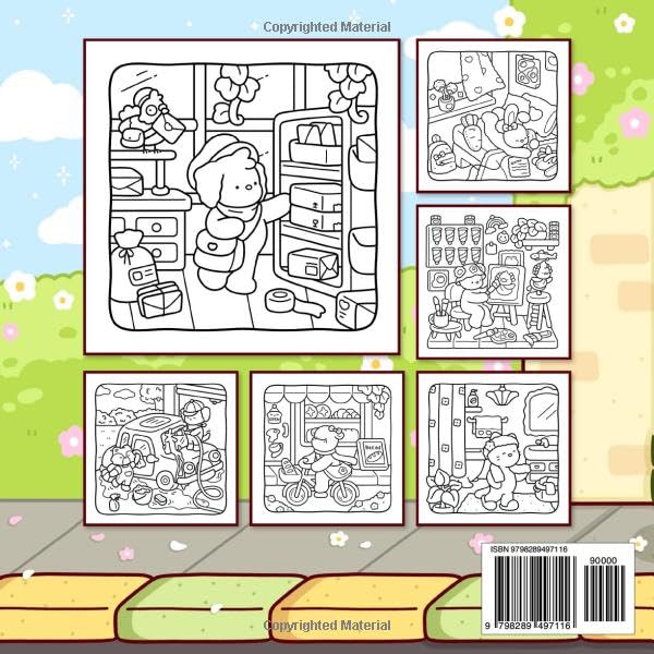 Calm Days: Coloring Book for Adults and Teens Featuring Cozy Animal Friends in Soft Moments and Self-Love Routines for Relaxation WoodArtSupply