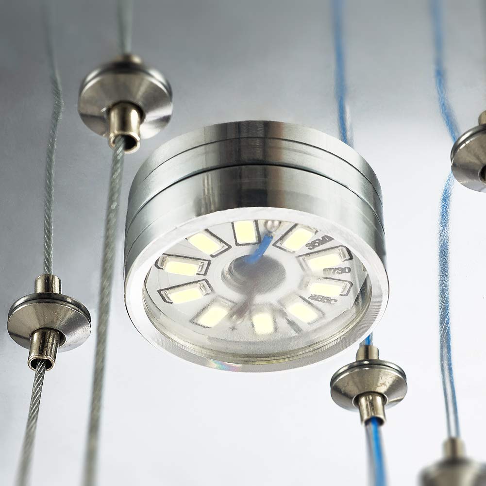 diisunbihuo Modern Crystal Chandelier 7.9 Inches Led Ceiling Light Mini Square Flush Mount Ceiling Light for Bedrooms Dinning Rooms Hallway(Cool White,15W) diisunbihuo