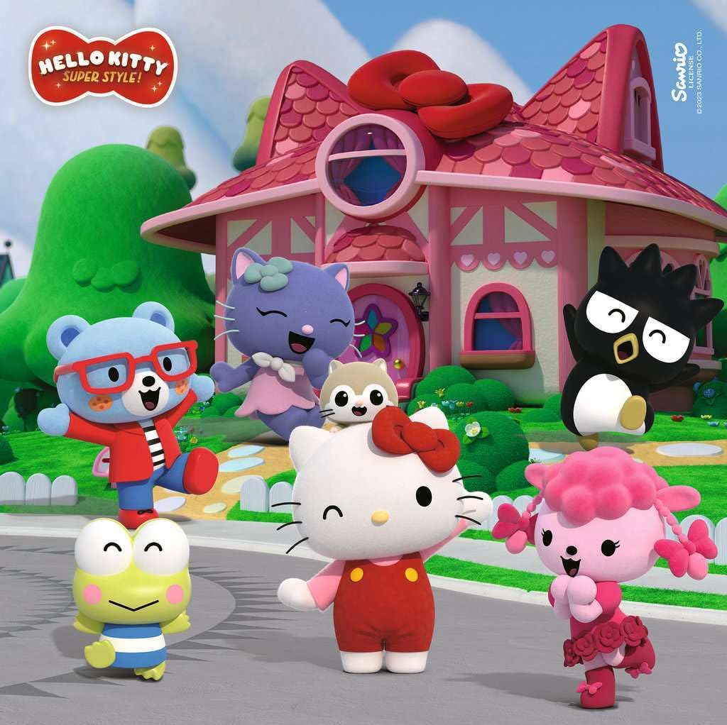 Ravensburger Children's Puzzle 12001035 - Abenteuer in Cherry Town - 3x49 Teile Hello Kitty Puzzle for Children from 5 Years, White Ravensburger