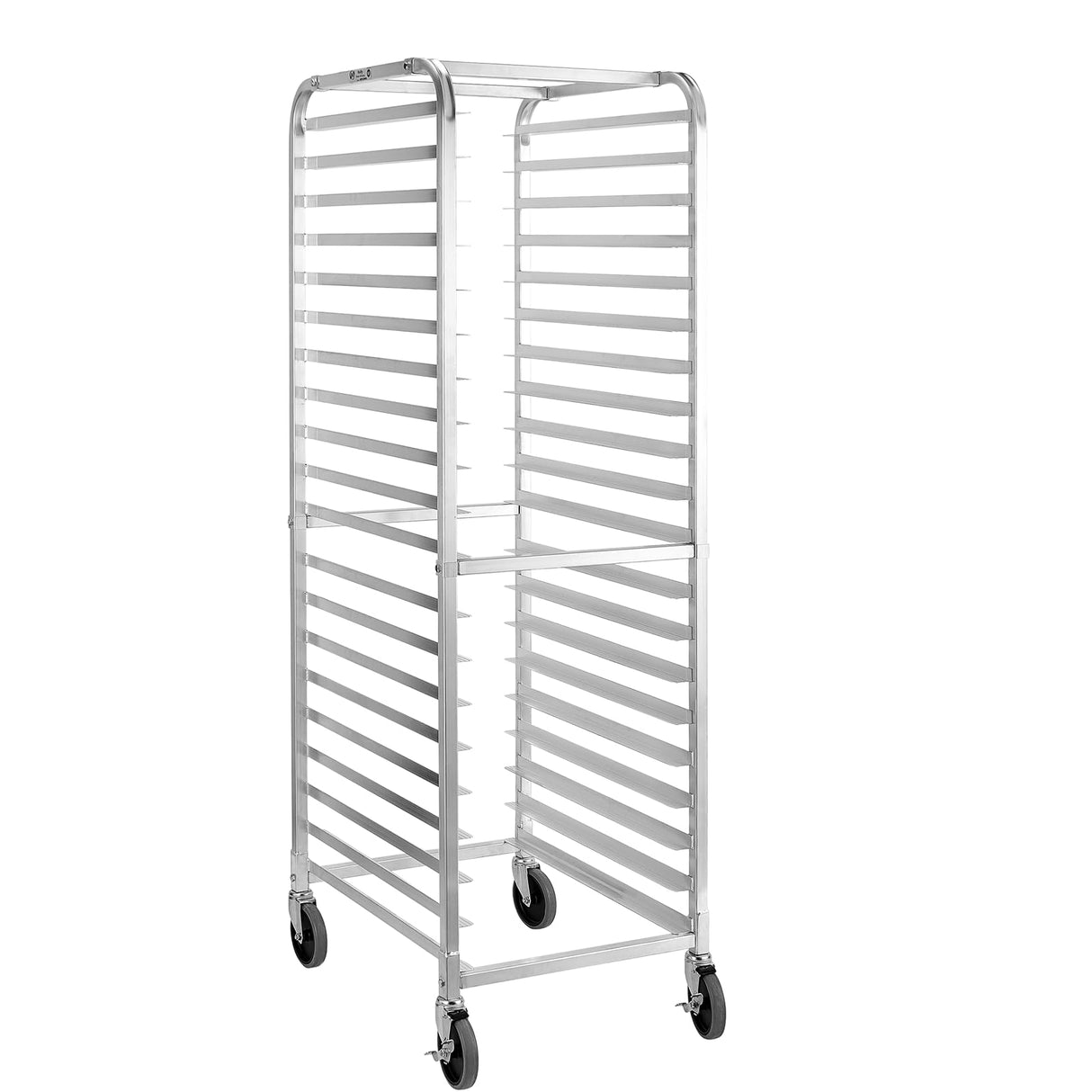 HALLY SINKS & TABLES H Bun Pan Rack 20 Tier with Wheels, Commercial Bakery Racking of Aluminum for Full & Half Sheet - Kitchen, Restaurant, Cafeteria, Pizzeria, Hotel and Home, 26" L x 20" W x 69" H HALLY SINKS & TABLES H