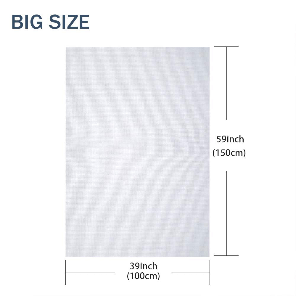 Pllieay 14 Count Big Size Classic Reserve Aida Cloth White Cross Stitch Fabric, 59 x 39 Inch Pllieay
