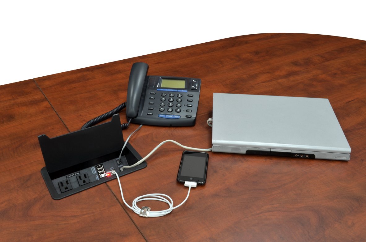 Regency Legacy 144-inch Modular Racetrack Conference Table with Power Data Grommet- Cherry Regency