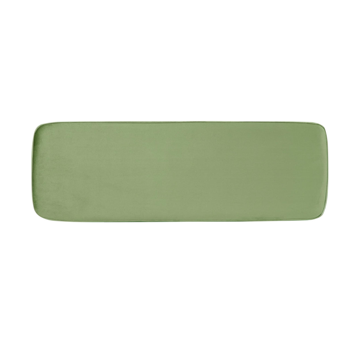HomePop Upholstered Storage Bench with Metal Leg Home Décor|Bench with Storage for Living Room & Entryway - Green Velvet HomePop