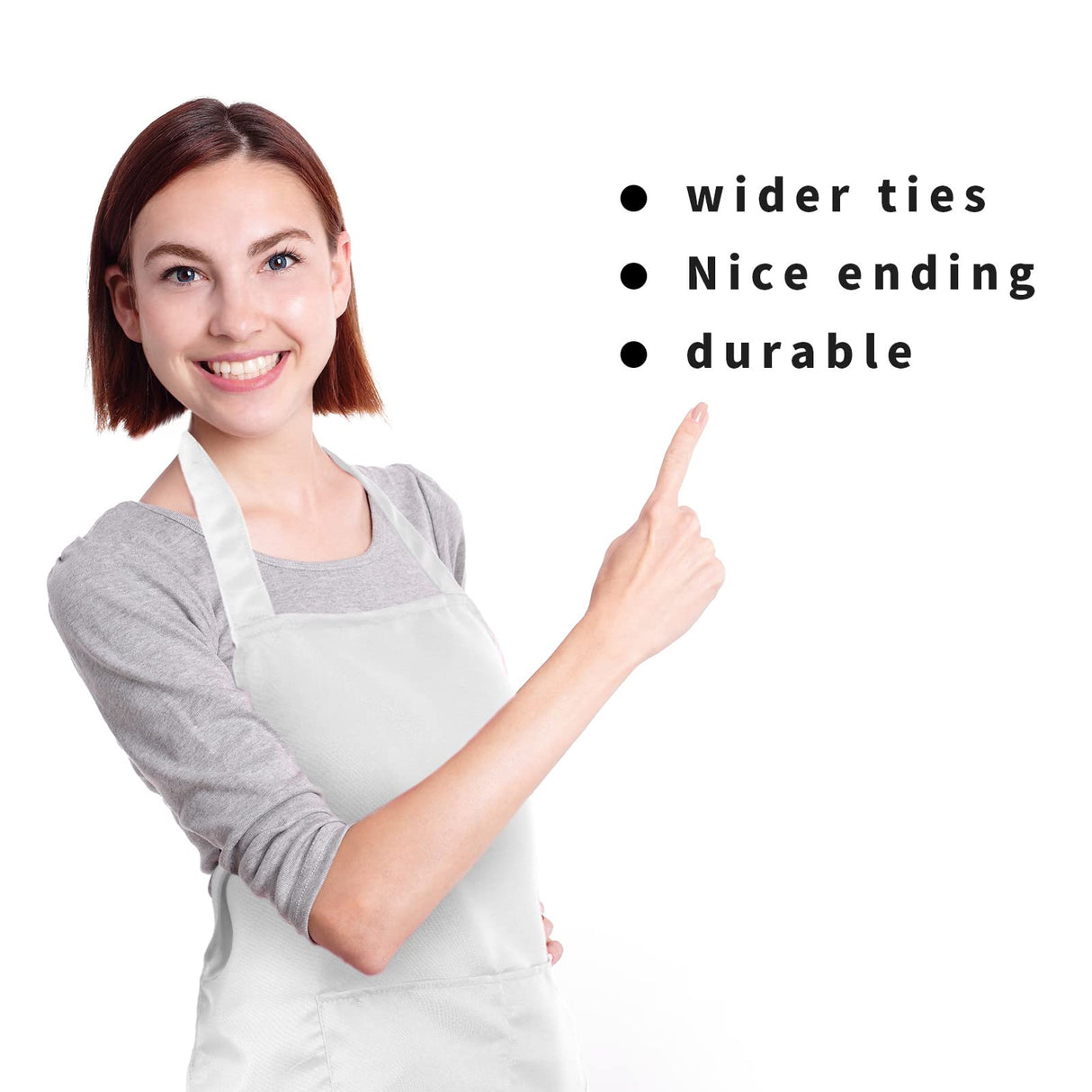 Syhood 18 Pack Bib Apron with Pocket Unisex Commercial Apron Kitchen Plain Bulk Chef Grill Cook Apron for Women Men Cooking Restaurant BBQ Painting Crafting(White) Syhood