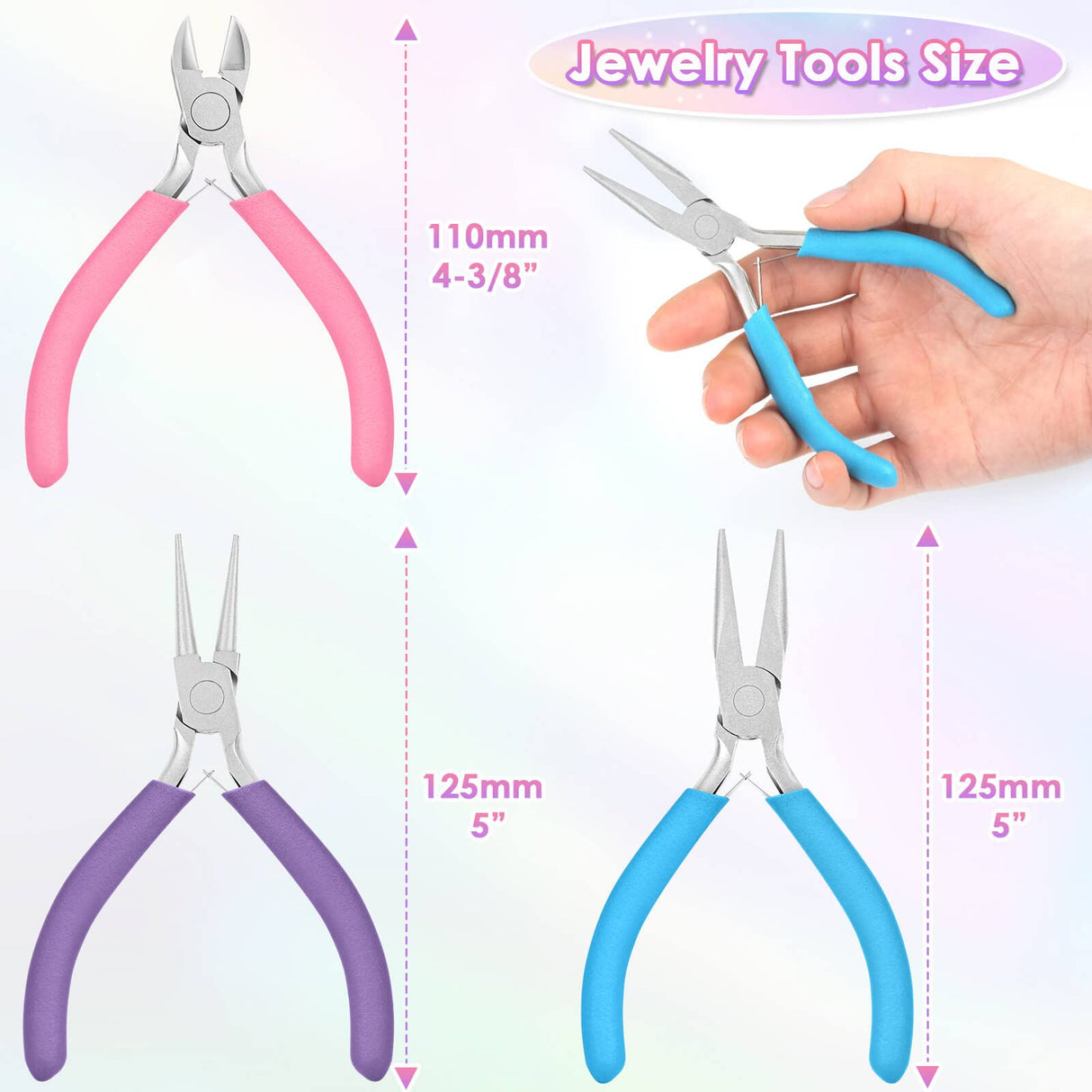 Jewelry Pliers Set - Needle Nose, Round Nose and Wire Cutters for Jewelry Making, Repair and Crafts shynek