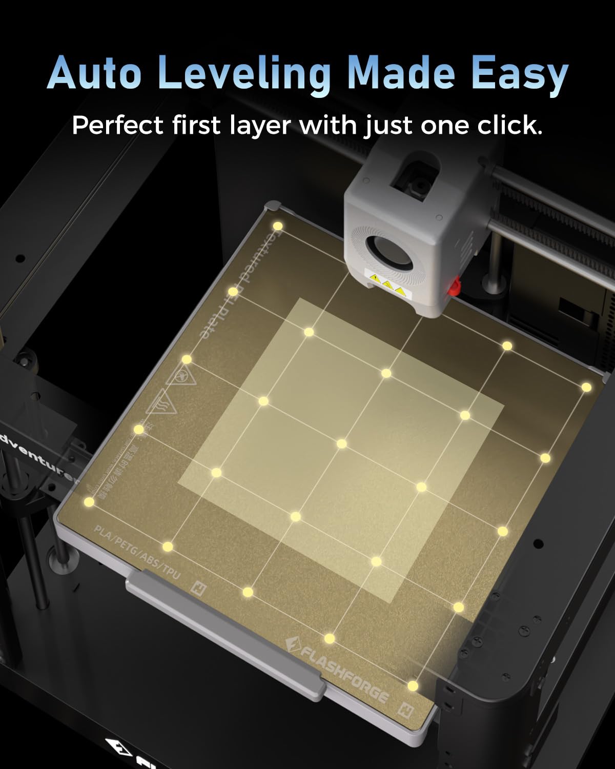 FLASHFORGE 3D Printer AD5M, CoreXY 600mm/s High-Speed Printer with 1-Click Auto Leveling, High-Temp Direct Drive Extruder, 3s Quick-Swap Nozzle, 220×220×220mm Build Volume FLASHFORGE