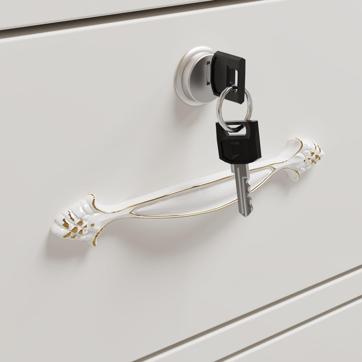 AGOTENI 47.2" W Reception Desk Front Desk with Counter, Light & Lockable Drawers, Modern Retail Checkout Counter with Keyboard Tray & Side Cabinet for Lobby Store Salon, White AGOTENI