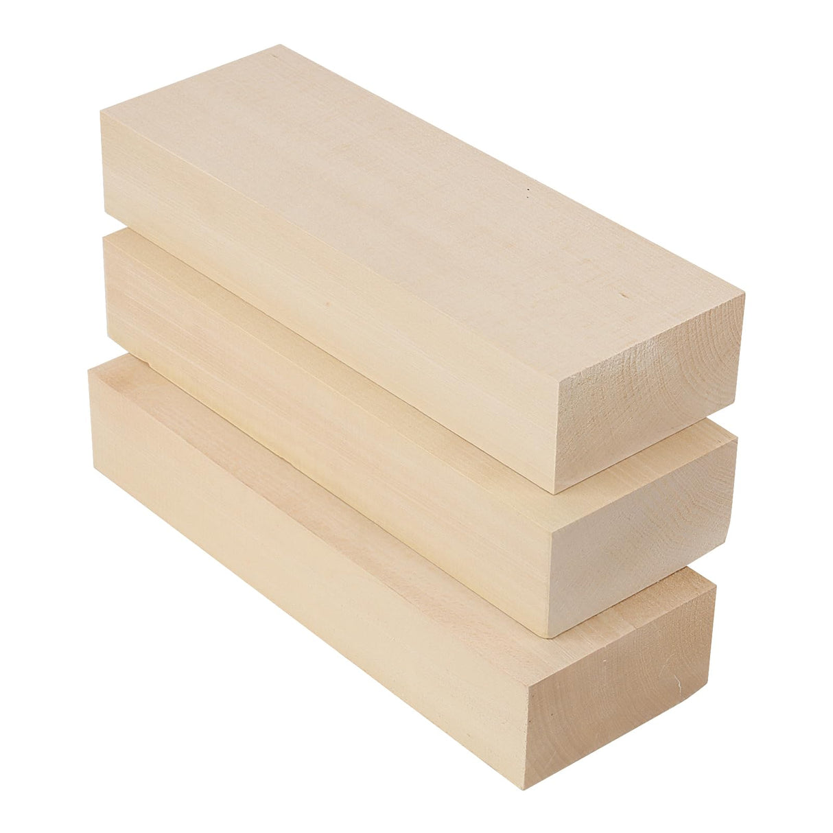 SOUJAP 3 PCS 10 x 3.5 x 1.7 Inches Natural Wood Carving Blocks, Unfinished Basswood Blocks, Rectangles Wooden Blocks for Craft, Carving SOUJAP