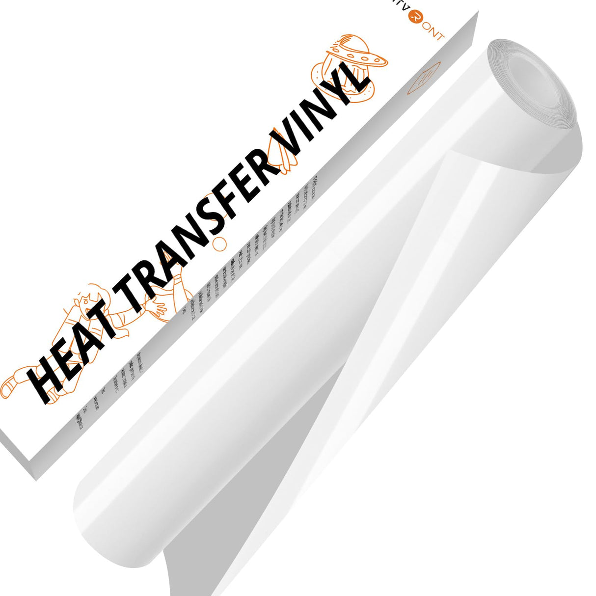 HTVRONT White HTV Vinyl Roll - 12" x 10ft White Iron on Vinyl for All Cutter Machine, Heat Transfer Vinyl Rolls for t Shirts - Easy to Cut & Weed for Heat Vinyl Design HTVRONT