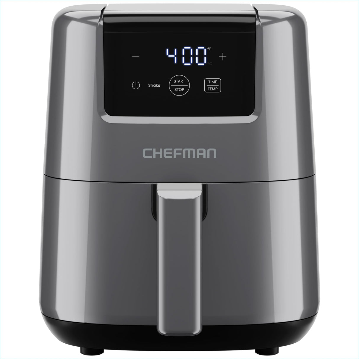 CHEFMAN 2 Qt Mini Air Fryer – Digital Space-Saving Compact Air Fryer with Nonstick and Dishwasher Safe Basket, Quick & Easy Meals in Minutes, Features Digital Timer and Shake Reminder – Grey Chefman