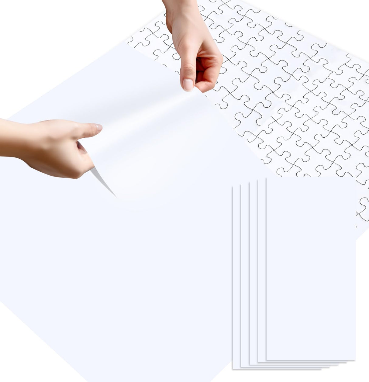 HEIPINIUYE 6 Puzzle Saver Sheets Peel and Stick, Preserve 1 × 1000 Pieces Jigsaw Puzzles, Puzzle Glue Sheets for Easy Framing of Finished Puzzles HEIPINIUYE