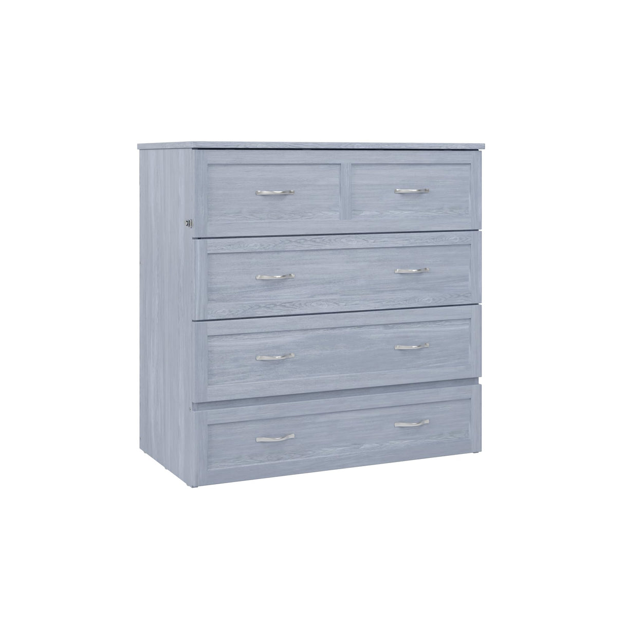 AFI, Northfield Murphy Bed Chest Twin XL with 6" Mattress, Storage Drawer & Built-in USB Charger, Driftwood AFI