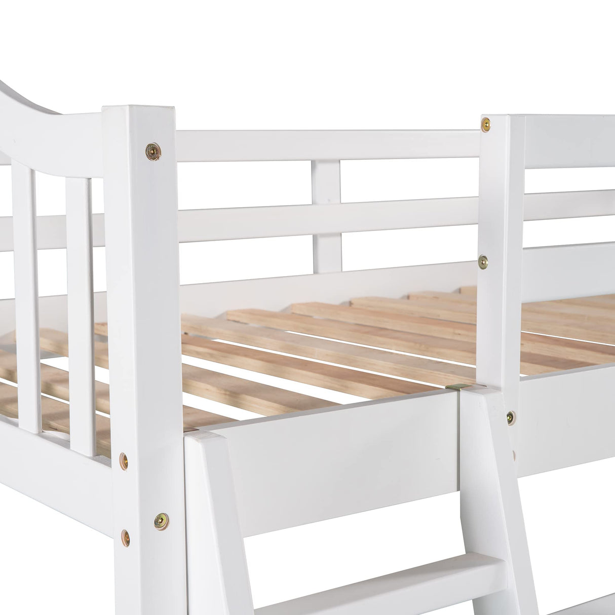 Harper & Bright Designs Twin Loft Bed with Desk, Wooden Loft Bed Frame with Storage Drawers, Cabinet, Shelves, for Kids Teens Adults (Twin Size, White) Harper & Bright Designs