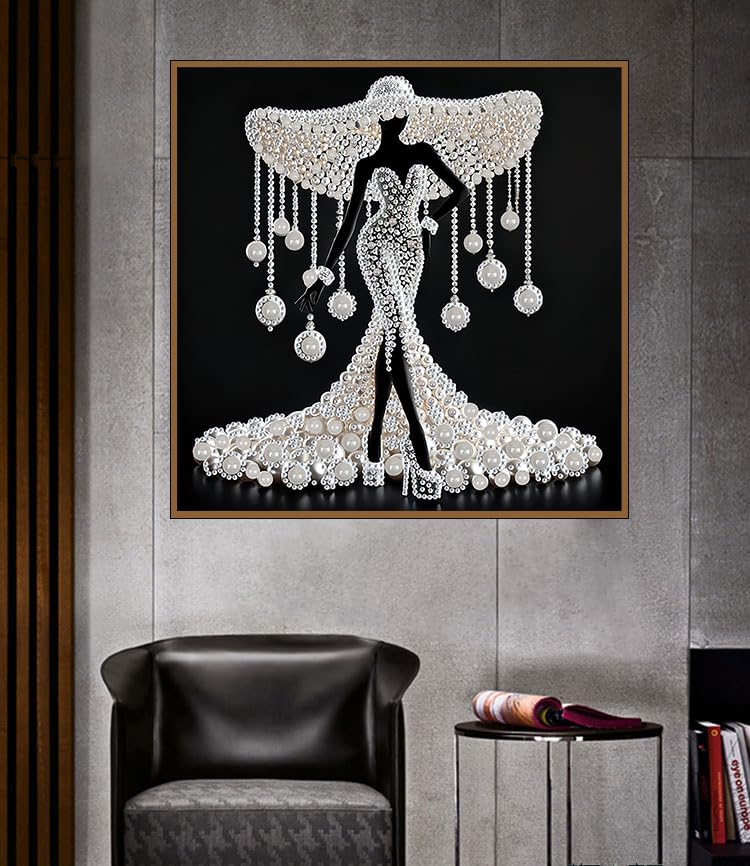 GXGLLPZBY 5D Goddess Diamond Painting Kits for Beginners, DIY Elegant Goddess Diamond Art Kits for Adult, Suitability Full Round Diamond Dot Gem Art Kits, Home Wall Decoration 13.78x13.78 Inches GXGLLPZBY