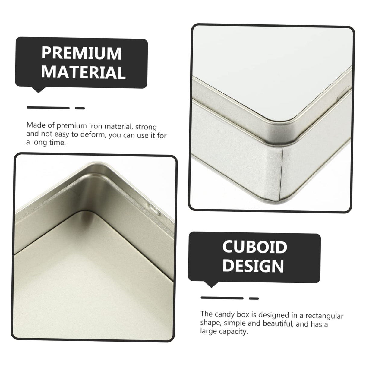 Box Sublimation Candy Tin Box Storage Box with Lid Cake Container Candy Containers Tin Pen Pencil Case Sublimation Metal Box Small Tin Box Tinplate Trinket Box Container SHOWERORO