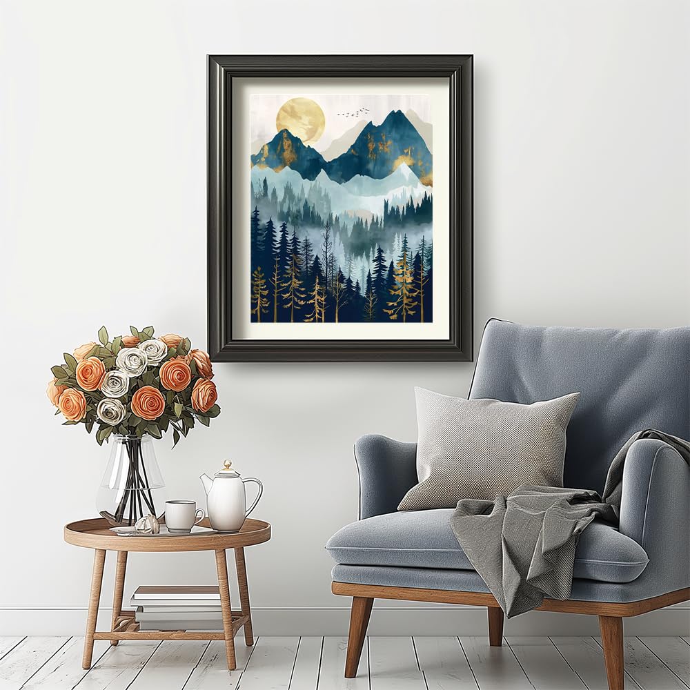 Natuyalo Paint by Numbers Kit for Adults - Abstract Forest DIY Adult Paint by Number Kits Natural Landscape Acrylic Canvas Painting for Adults Beginners Art Crafts Without Frame, 16x20 Inch Natuyalo