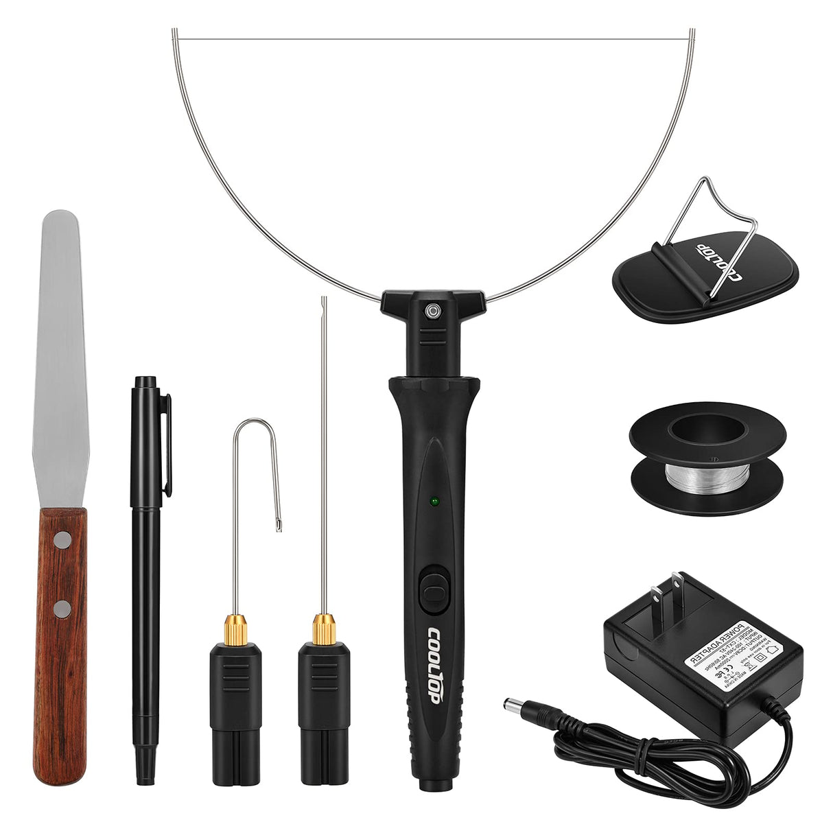 Cooltop Hot Wire Foam Cutter kit, 18W Styrofoam Knife Cutter Electric Hot Wire Foam Cutting Tool, Heated Foam Carving Knife Kit with Cleaning Pen for Foam Board, Pearl Cotton, EPP, KT Board, EPS COOLTOP