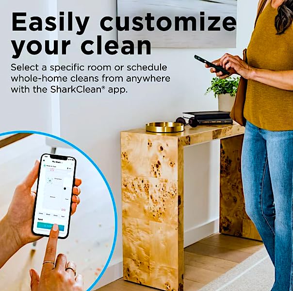 Shark RV2300 Matrix Robot Vacuum with No Spots Missed on Carpets & Hard Floors, Precision Home Mapping, Perfect for Pet Hair, Wi-Fi, Gray (Renewed) Shark