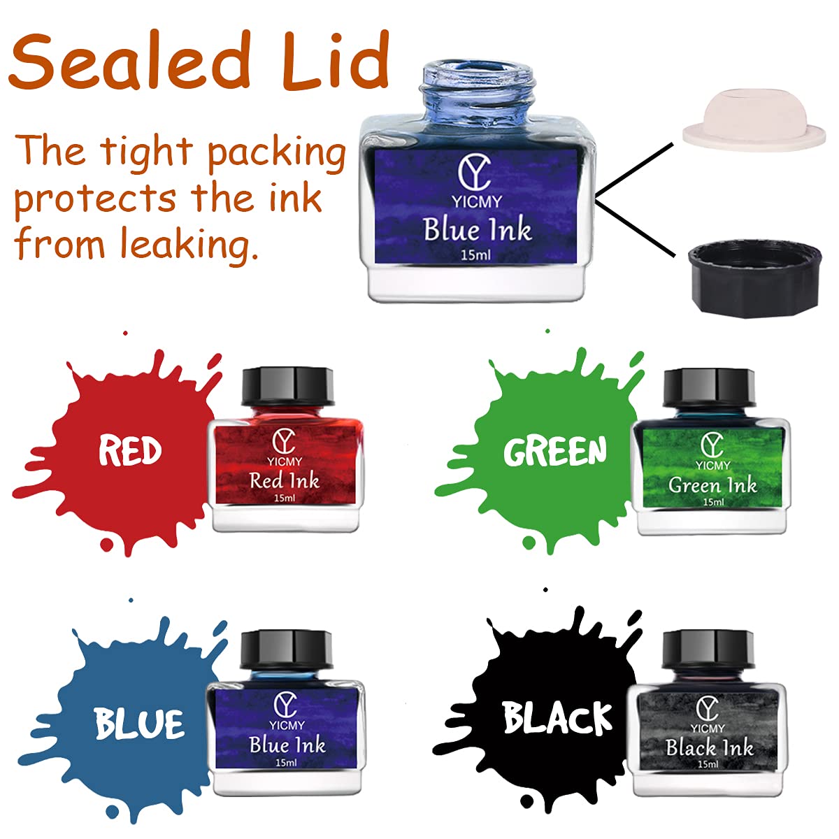 YICMY Calligraphy Pen Set,Calligraphy Set For Beginners Includes Oblique Pen Wooden Calligraphy Pen 12 Pen Nibs & 4 Different Color Inks Dip Pen Set Fountain Pen Set Retro Gift YICMY