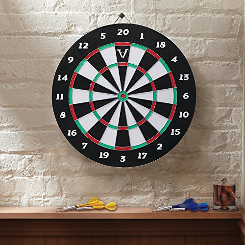 Viper Double Play 2-in-1 Baseball Dartboard with Darts,Black Viper