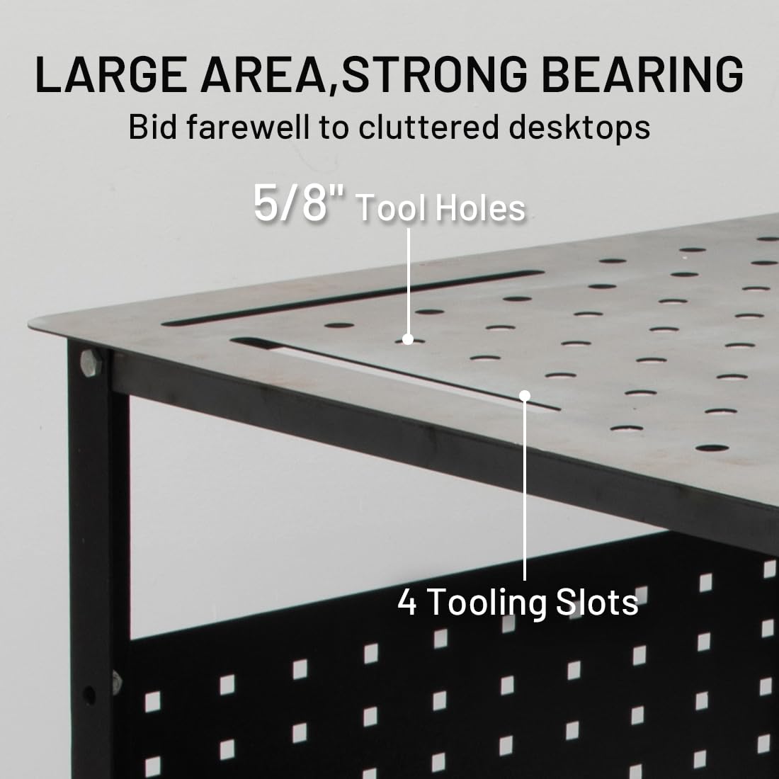 Yeeoy 36" X 24" Welding Table, 1200 lbs Load Capacity Welding Workbench Table with Wheels, Mobile Steel Welding Workstation, Welding Cart for Welding Sawing Yeeoy