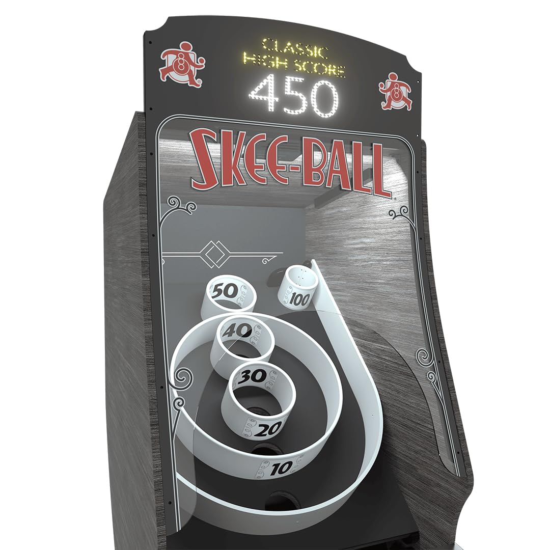 Skee-Ball Arcade Table Machine Game for Home Basement Recreation Room - Premium Nostalgic Classic Family Fun of Roll and Score - Made in The USA (Coal) Skee-Ball