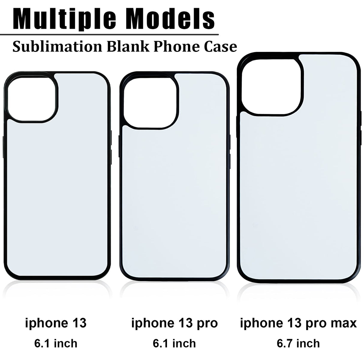 Konohan Jetec 6 Pieces Sublimation Blank Phone Case Cover Blank Printable Phone Case for DIY Customize Heat Press Rubber Protective Case (Compatible with iPhone 13 Pro) Konohan