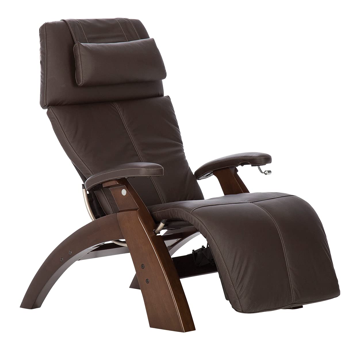 Human Touch Perfect Chair® PC-350 Classic Power Zero Gravity Leather Electric Recliner For Office, 3-Year Warranty, 46D x 32W x 46H Inch, Dark Walnut Espresso Human Touch