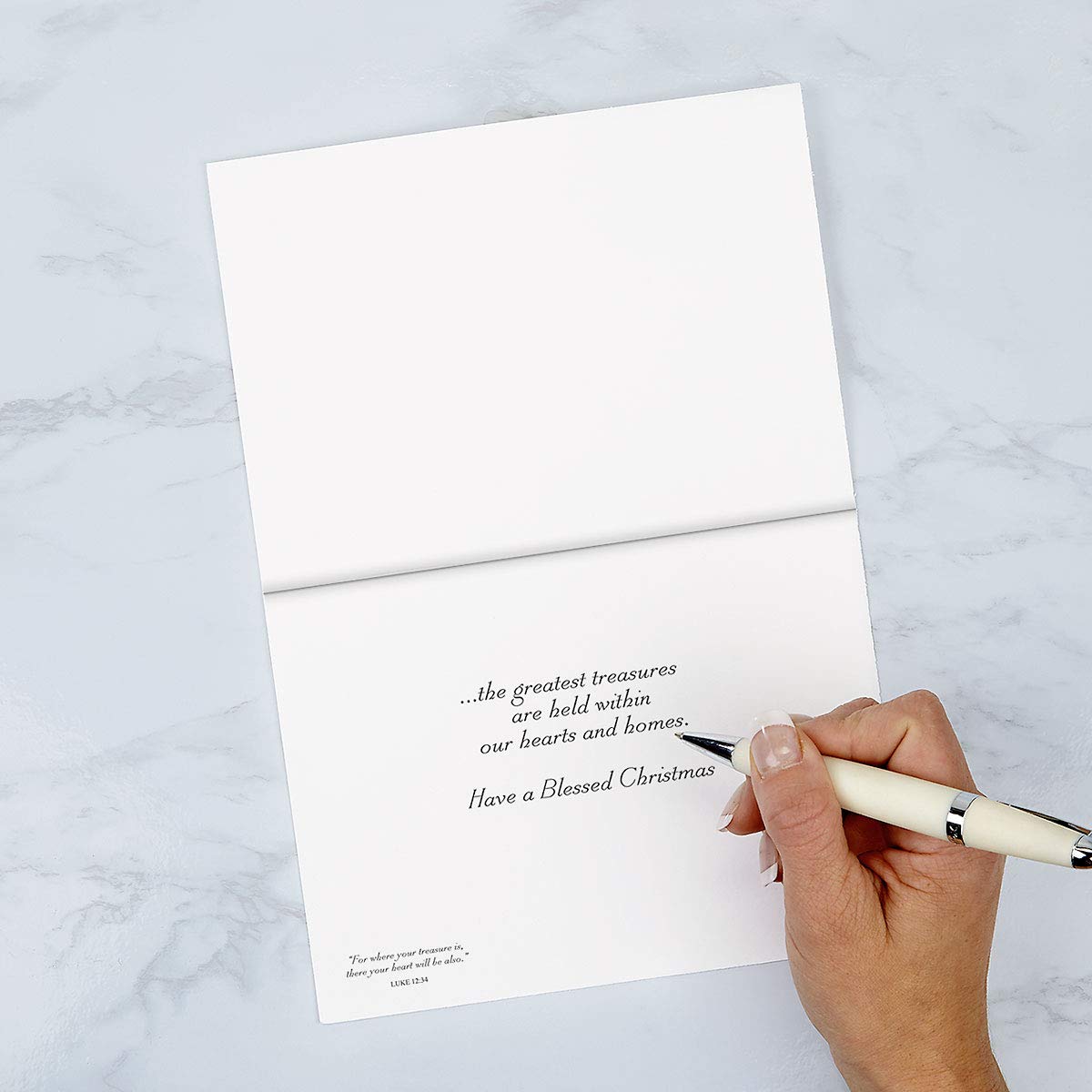 Current Winter Home Christmas Greeting Cards Set - Set of 18 Large 5 x 7-Inch Folded Cards, Themed Religious Holiday Card Value Pack, Envelopes Included Current