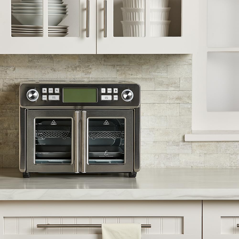 Emeril Lagasse Dual Zone 360 Air Fryer Oven Combo with French Door, 25 QT Extra Large, Cook Two Foods in Different Ways, Up to 60% Faster from Frozen to Finish Emeril Lagasse