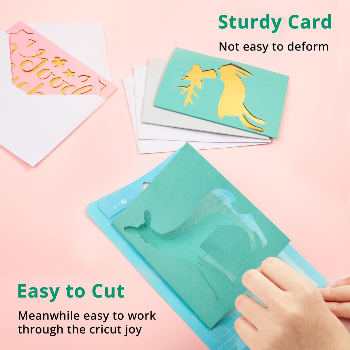 HTVRONT Insert Cards Bundle for Cricut Joy-Card Making Kit Include Insert Cards, Folded Cardstock, Envelope, Weeding Tools, Cricut Joy Card Mat, Suitable for DIY Valentine, Birthday, Holiday Card HTVRONT