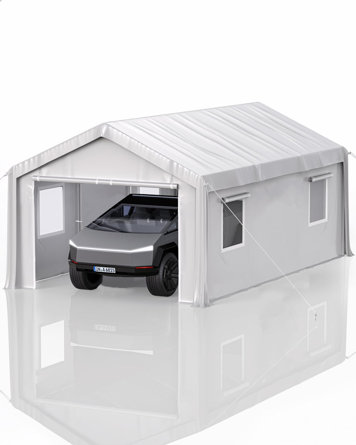 Hipicute 10' x 20'x 10' Portable Garage, Heavy Duty Carport with 180G Side Walls, Front and Rear Doors, Car Shelter for Trucks, Boats, and SUVs - White Hipicute