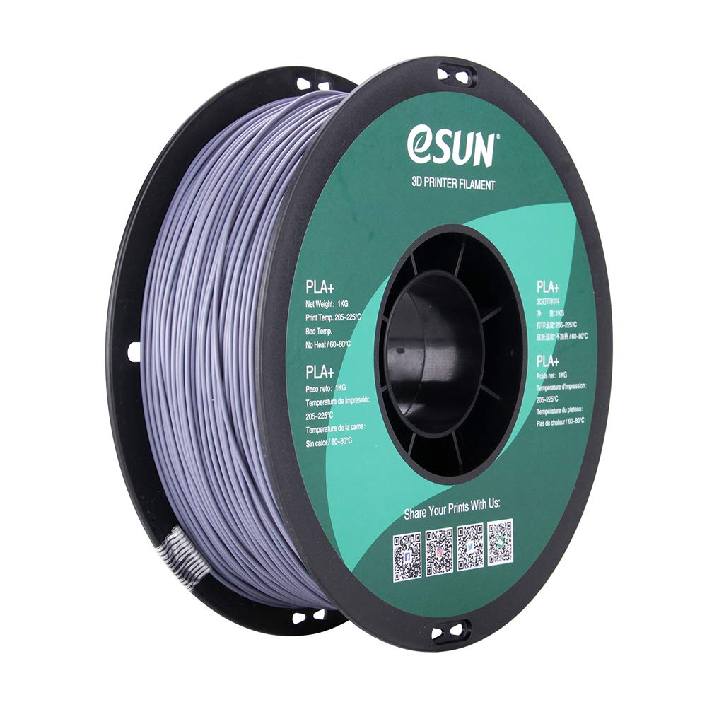 eSUN PLA PRO (PLA+) 3D Printer Filament, Dimensional Accuracy +/- 0.03 mm, 1kg, Plastic Spool, 1.75mm, Gray eSUN