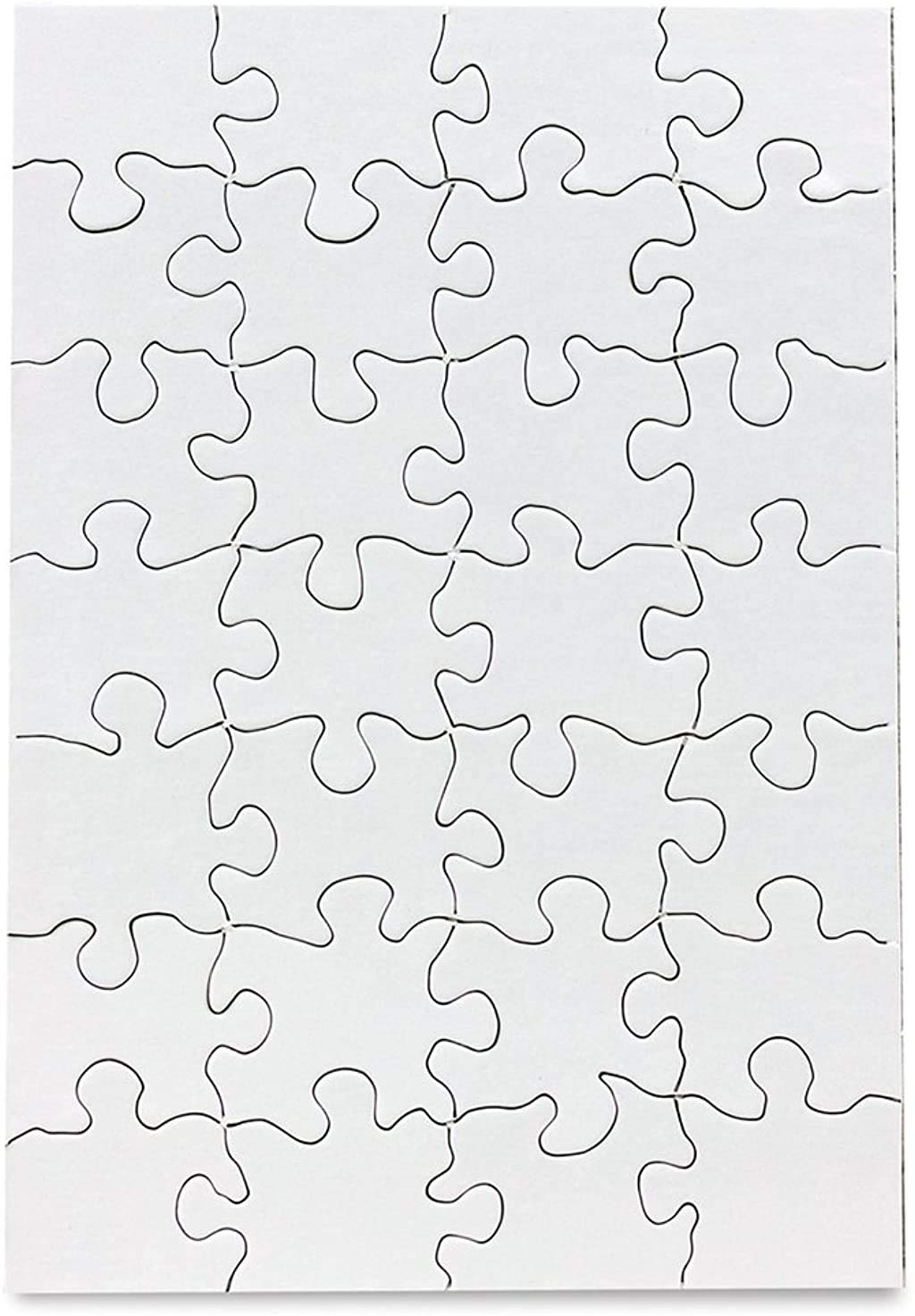 Hygloss Products 8 Blank Jigsaw Puzzles with Envelopes – 5.5 x 8 Inch, 28 Pieces Each – DYI Party invites, Perfect for Decorating, Kids' Activities, Arts & Crafts or Party Favors Hygloss