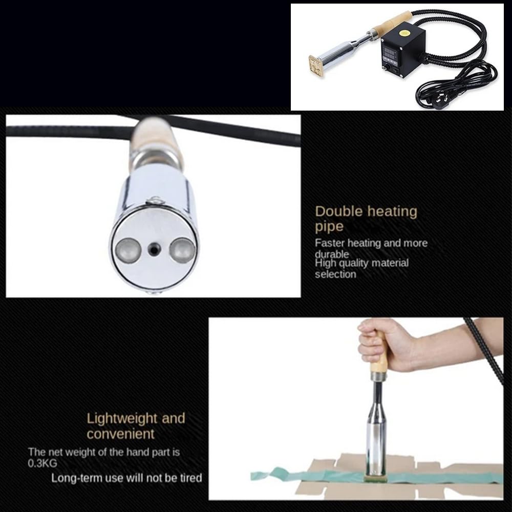 Adjustable Temperature Electric Wood Branding Iron for Custom Stamping on Wood, Leather, and More Arokimi